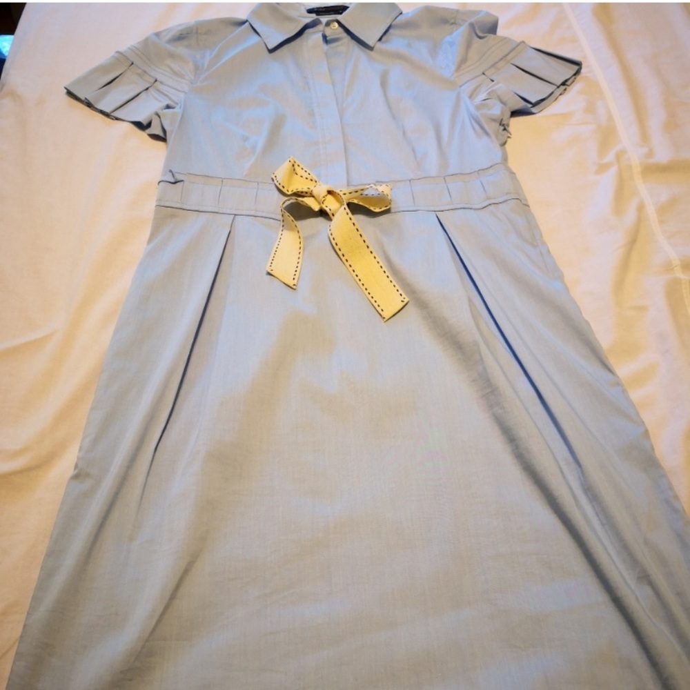 BCBG MaxAzria Blue Shirt Midi Dress